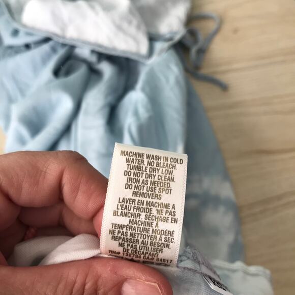 Cloth Stone Anthropologie Dress XS Blue Midi Tie Dye Resort Coastal Cowgirl READ - Picture 10 of 11